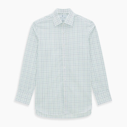 Dark Green Grid Check Mayfair Shirt Image 6