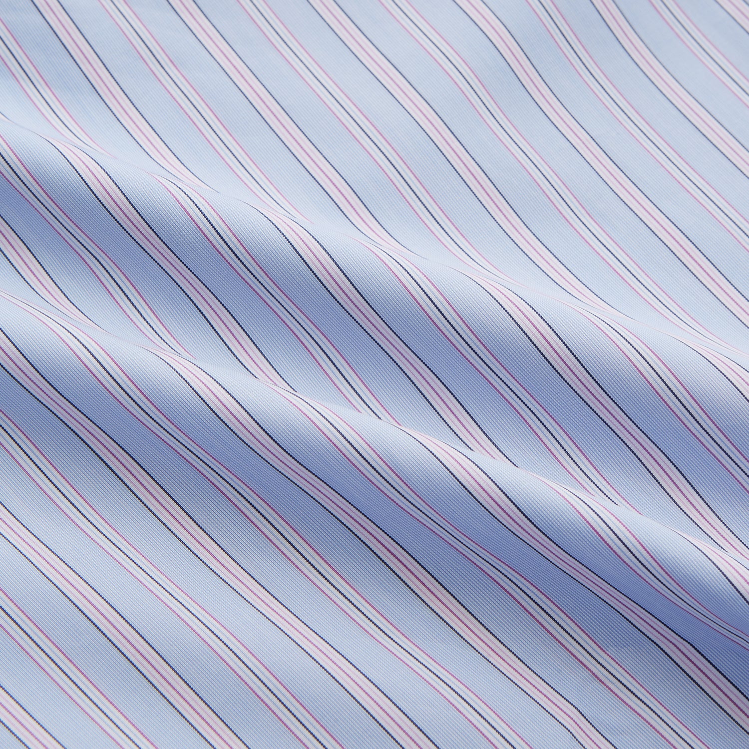 View 4 of product Blue and Pink Stripe Poplin Cotton Nightshirt
