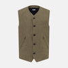 View 1 of product Olive Linen Twill Waistcoat