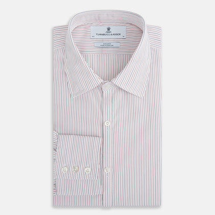 Red and Blue Ticking Stripe Westminster Shirt Image 4