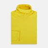 View 4 of product Canary Yellow Fine Merino High Neck Jumper