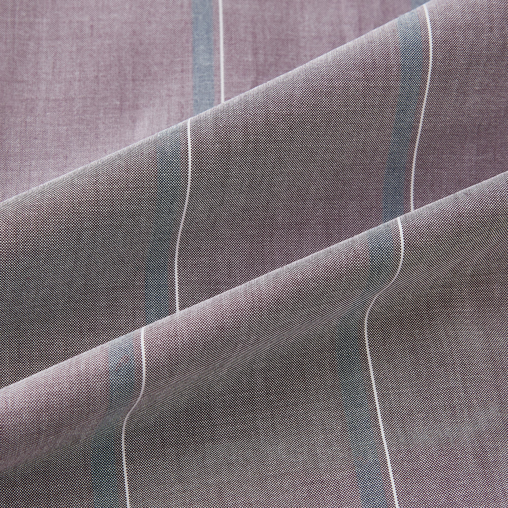 Light Porto Red Track Stripe Shirt with Contrast T&A Collar and Cuffs