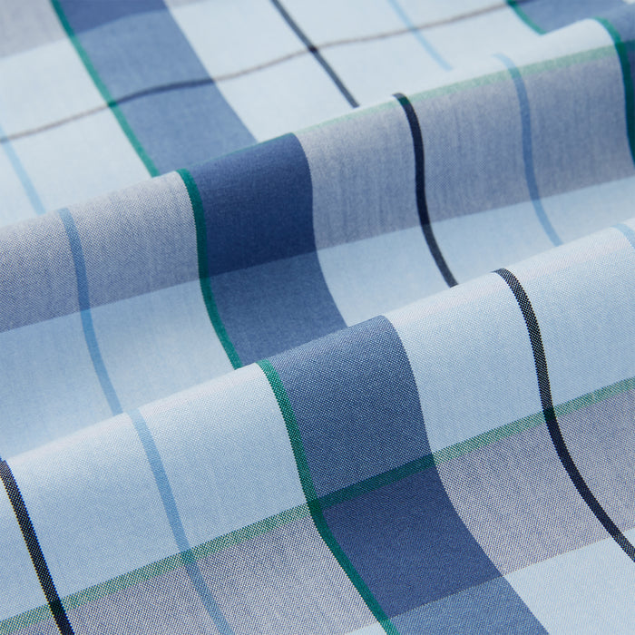 Blue Multi Check Pyjama Shirt Image 5