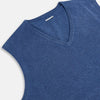 View 2 of product Blue V-Neck Sleeveless Cashmere Vest