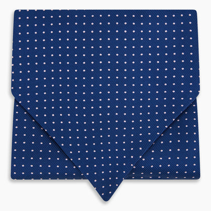 Pink Dot and Royal Blue Silk Cravat Image 4