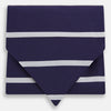 View 1 of product Silver Stripe and Navy Silk Cravat