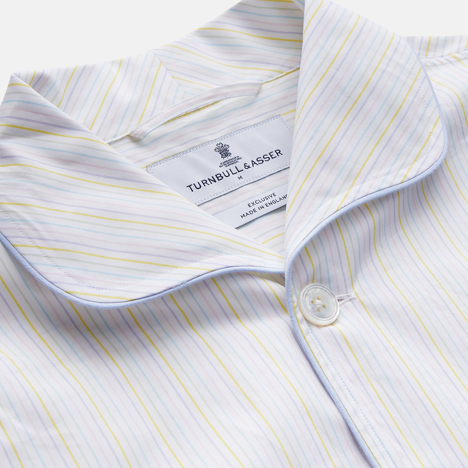 View 4 of product Yellow Multi Stripe Cotton Quin Pyjama Set