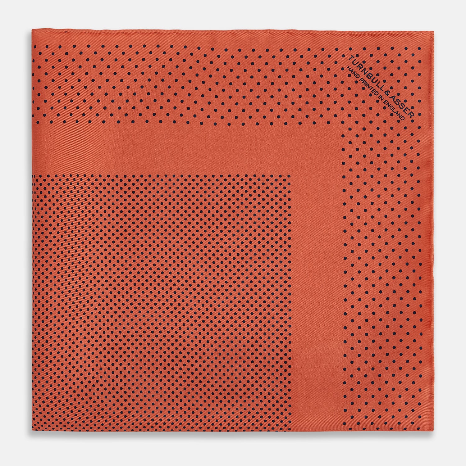 Orange Dot Silk Pocket Square