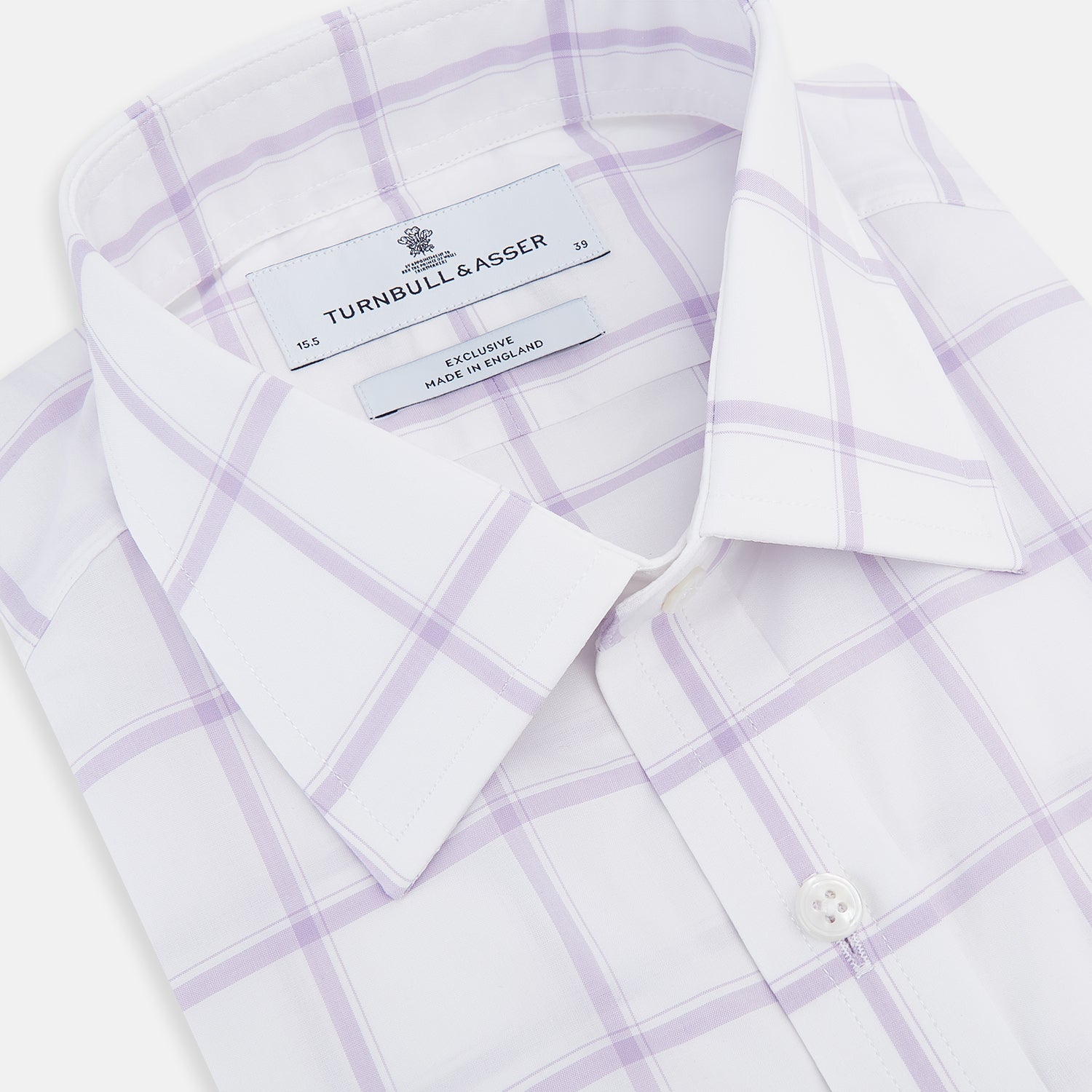 View 2 of product Lilac Grid Check Mayfair Shirt