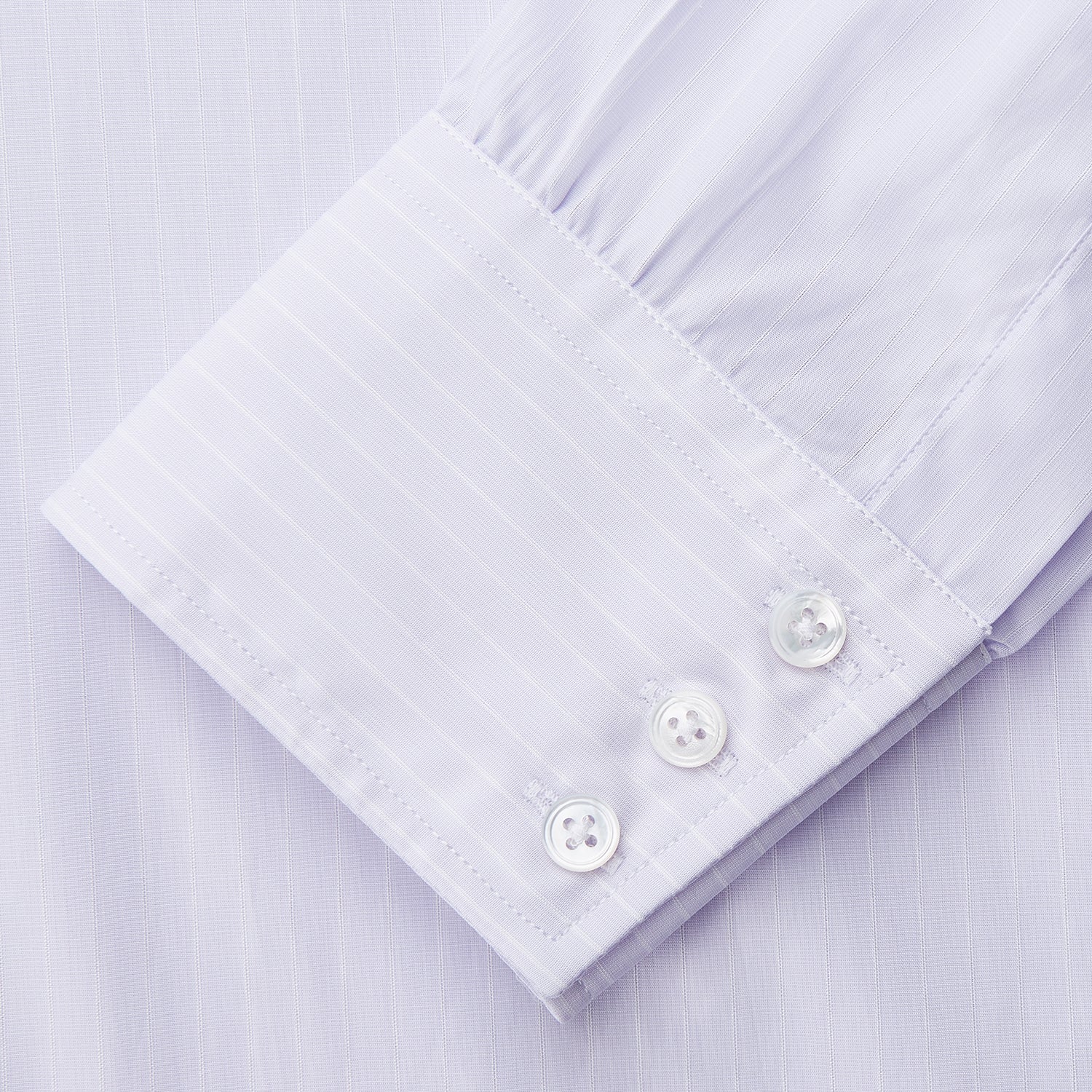 View 3 of product Soft Lilac Stripe Cotton Regular Fit Mayfair Shirt
