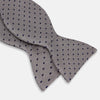 View 2 of product Navy and Silver Micro Dot Silk Bow Tie