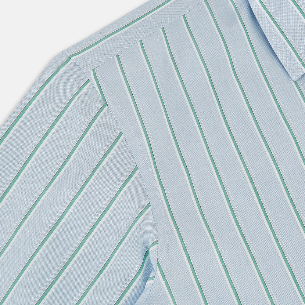 Blue and Green Multi-Stripe Westminster Shirt