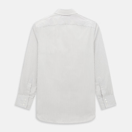 Coffee and Grey Shadow Pinstripe Westminster Shirt Image 2