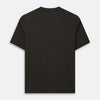 View 3 of product The Turnbull & Asser Dark Chocolate Short-Sleeve T-shirt features a crew neckline and quality fabric, shown against a white background to highlight its timeless appeal.