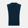 View 3 of product Dark Green Melange Cashmere V-Neck Vest