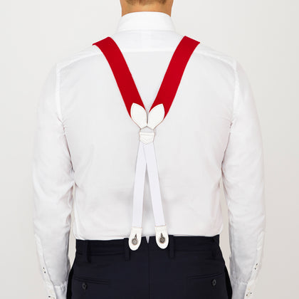 Red Adjustable Felt Braces Image 3