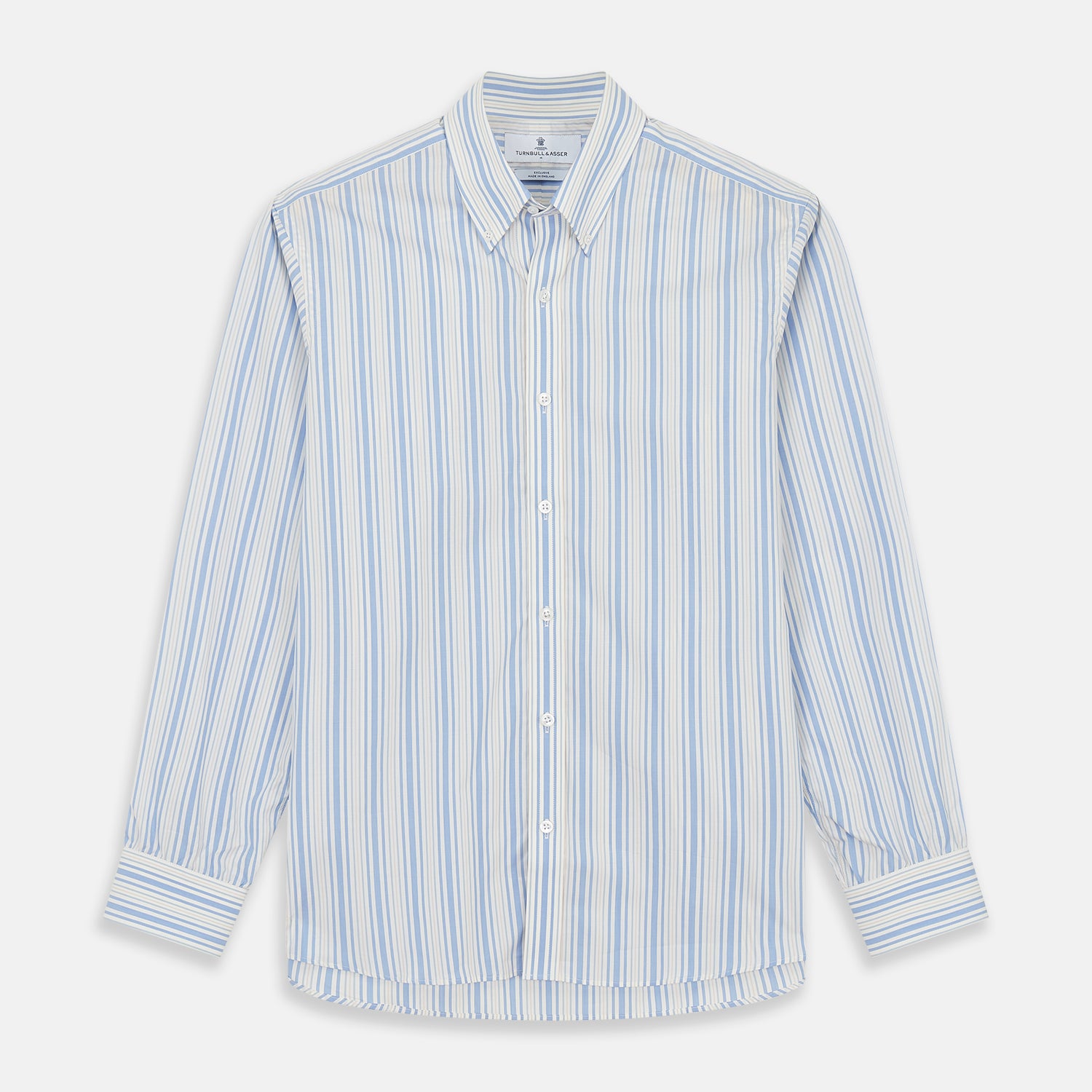 Image 1 of product Blue Multi Stripe Wool Blend Weekend Fit Hayne Shirt
