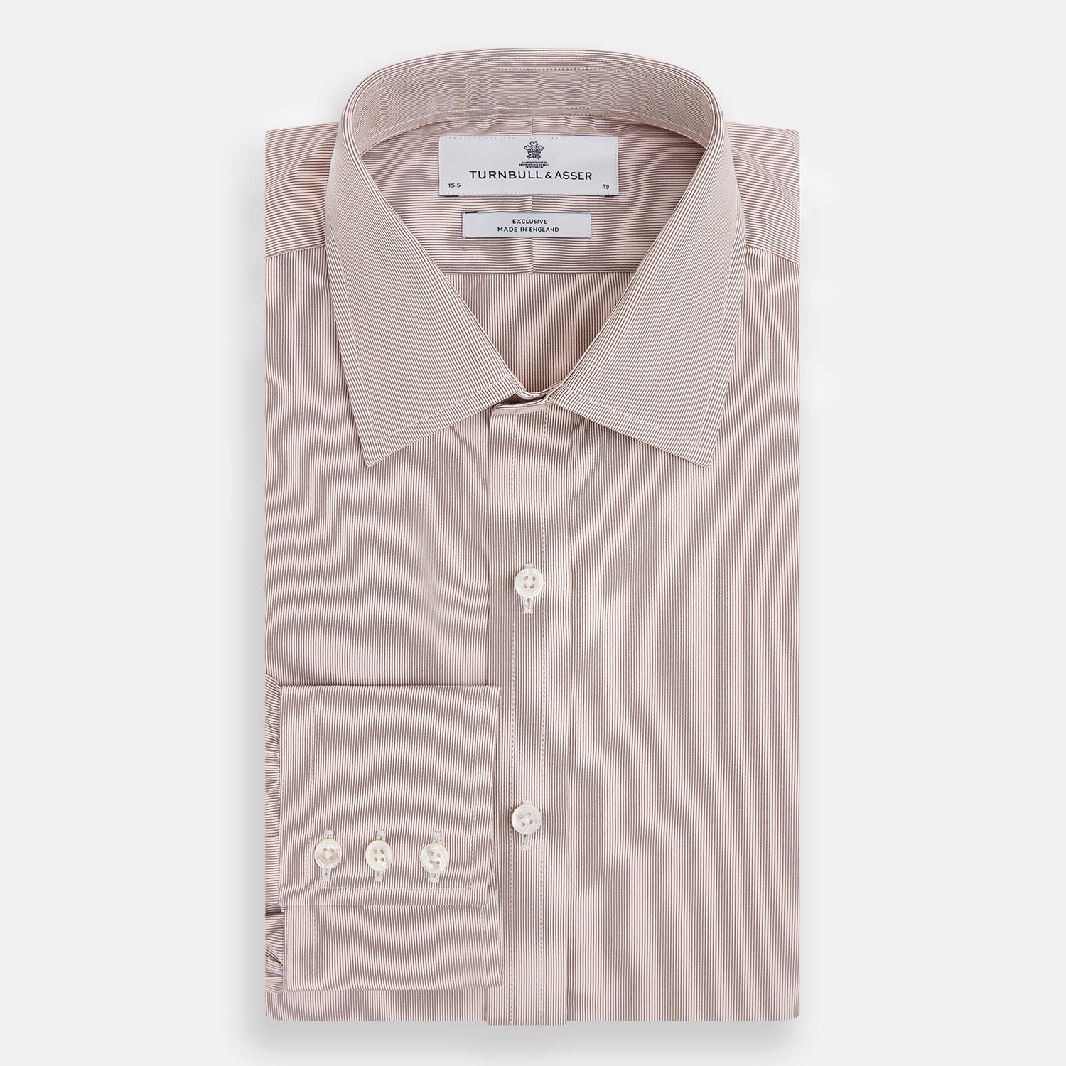 View 10 of product Burgundy Hairline Stripe Mayfair Shirt