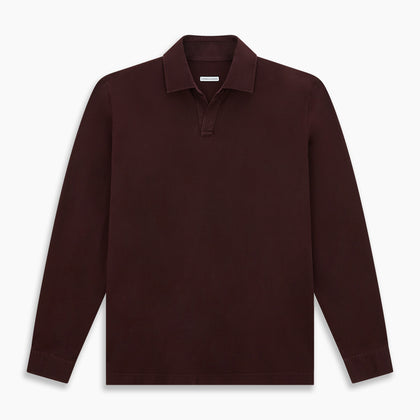 Burgundy Rugby Polo Shirt Image 6