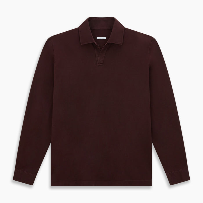 Burgundy Rugby Polo Shirt Image 6