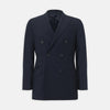 View 5 of product Navy Wool Pinstripe Double-Breasted Jacket