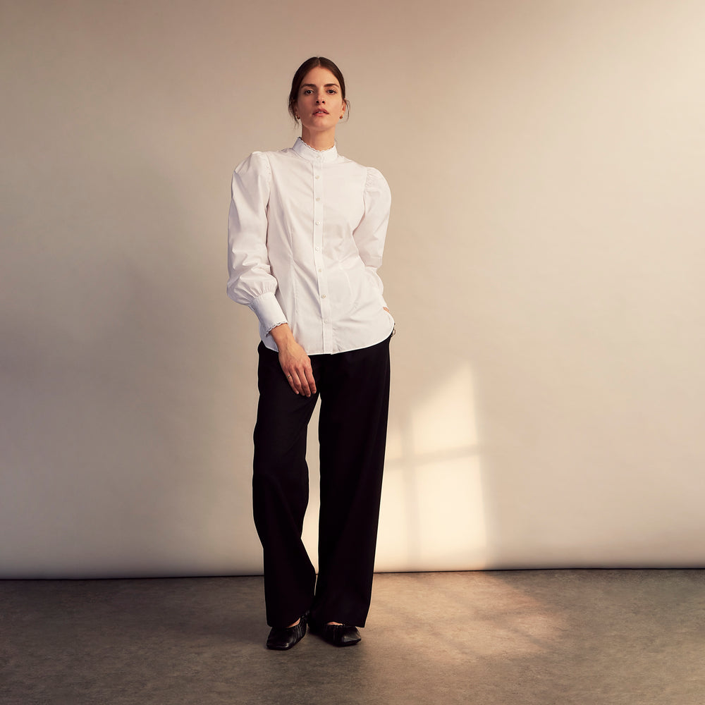 Turnbull and The Deck White Cotton Expressionist Shirt