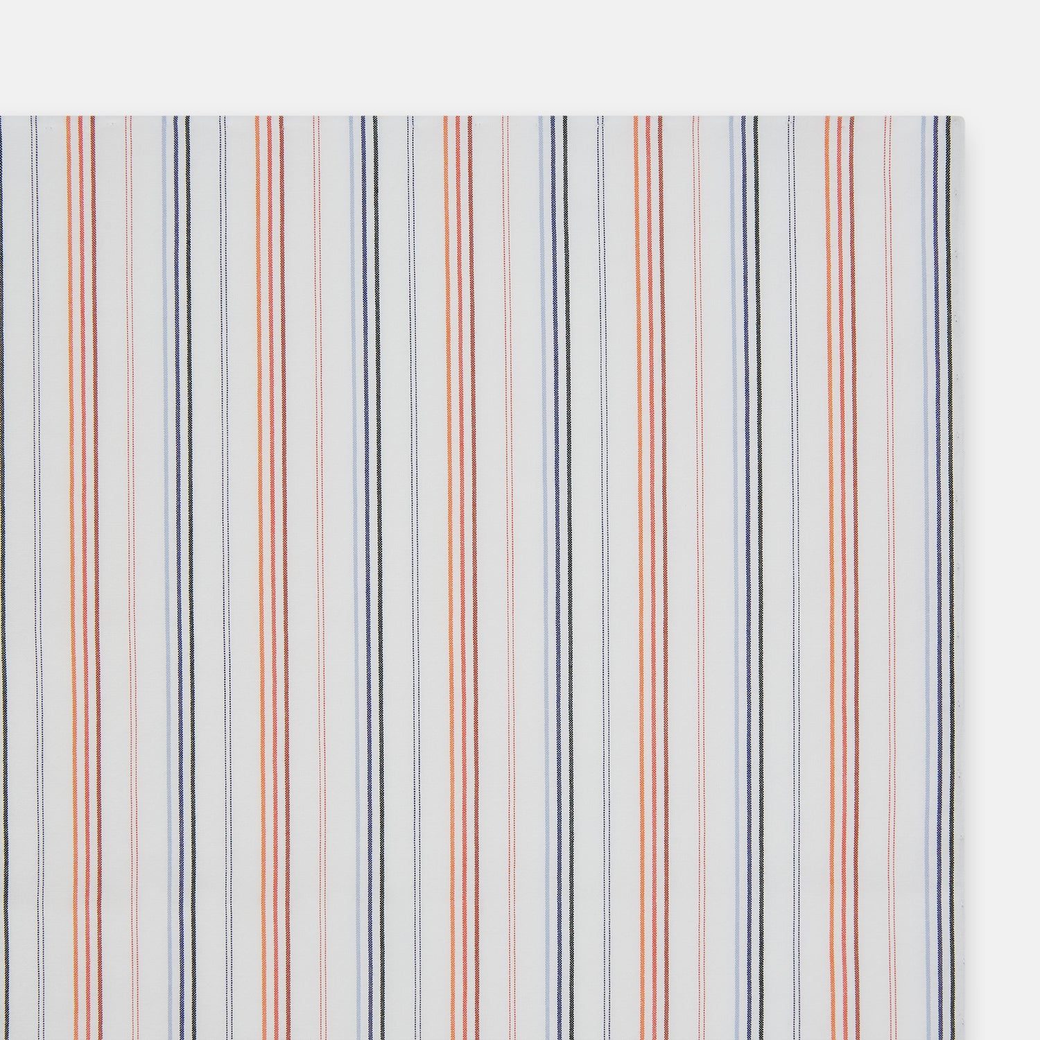 View 2 of product Hand Rolled Orange and Blue Multi Stripe Handkerchief