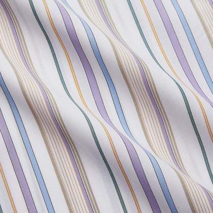 Colourful Garden Multi Stripe Cotton Regular Fit Mayfair Shirt Image 2