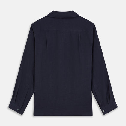 Navy Hemp Holiday Fit Winnington Shirt Image 4