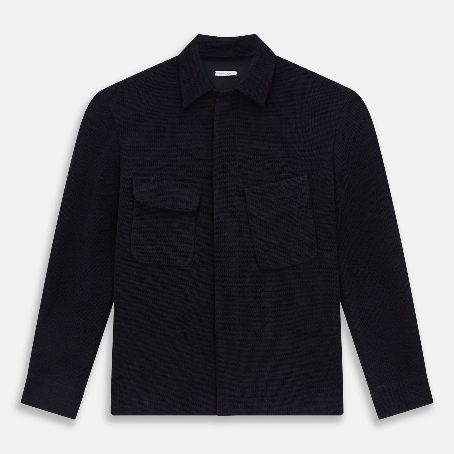 Navy Greenwich Knitted Overshirt