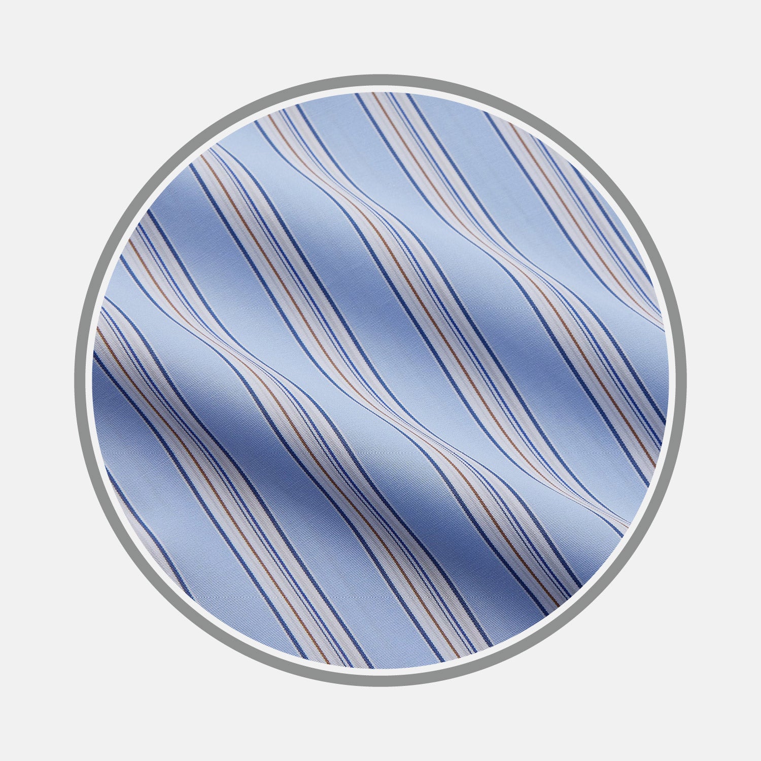 View 1 of product Pale Blue Multi-stripe Cotton Fabric