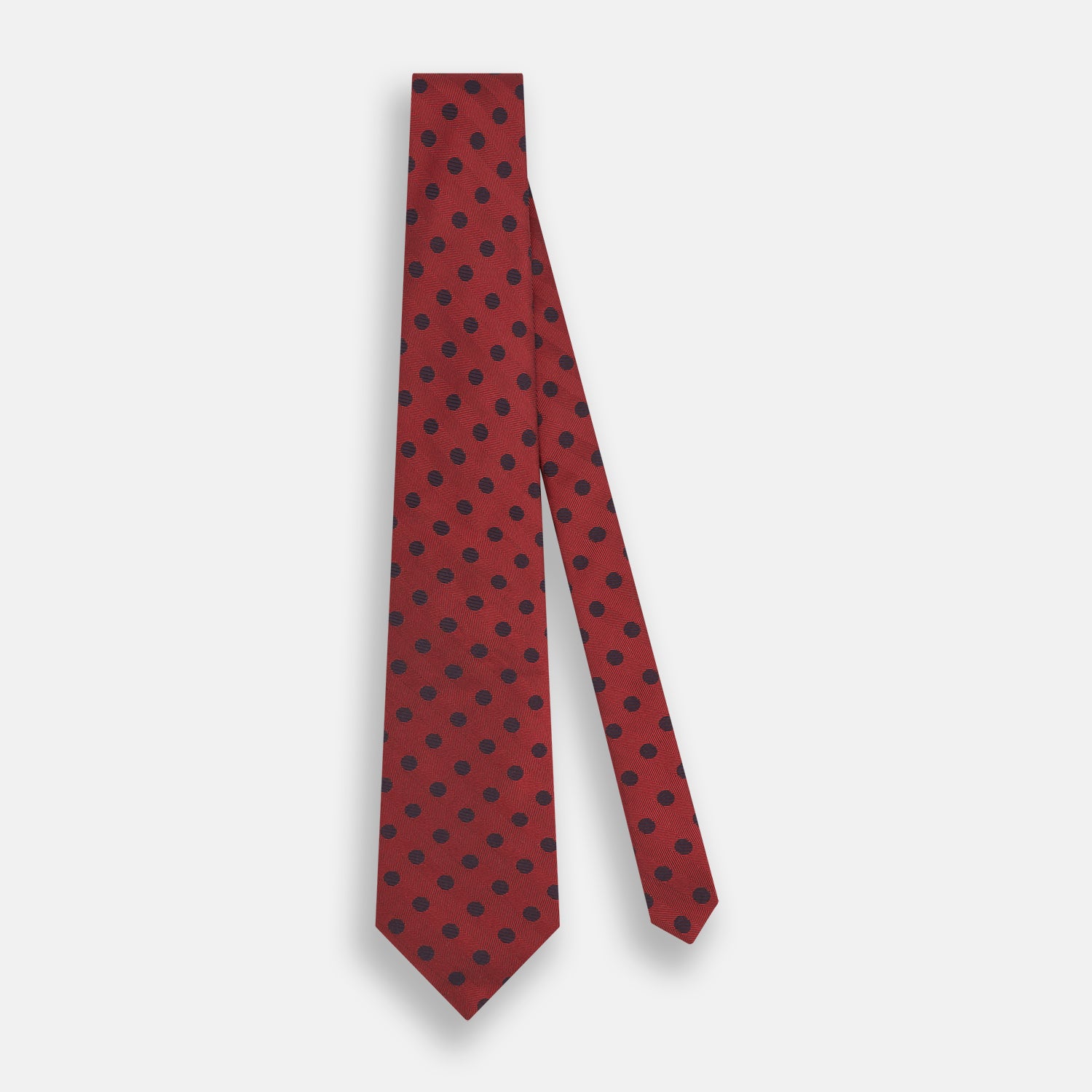 View 2 of product Navy Dot and Red Silk Tie