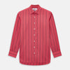 View 1 of product Coral Red Track Stripe Mayfair Shirt