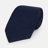View 1 of product Navy and Red Polka Dot Silk Tie