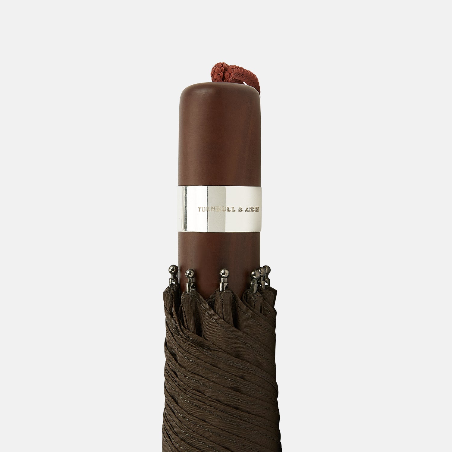 View 3 of product Brown Telescopic Umbrella with Brown Maple  Handle