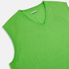 View 2 of product Bright Green V-neck Cashmere Vest