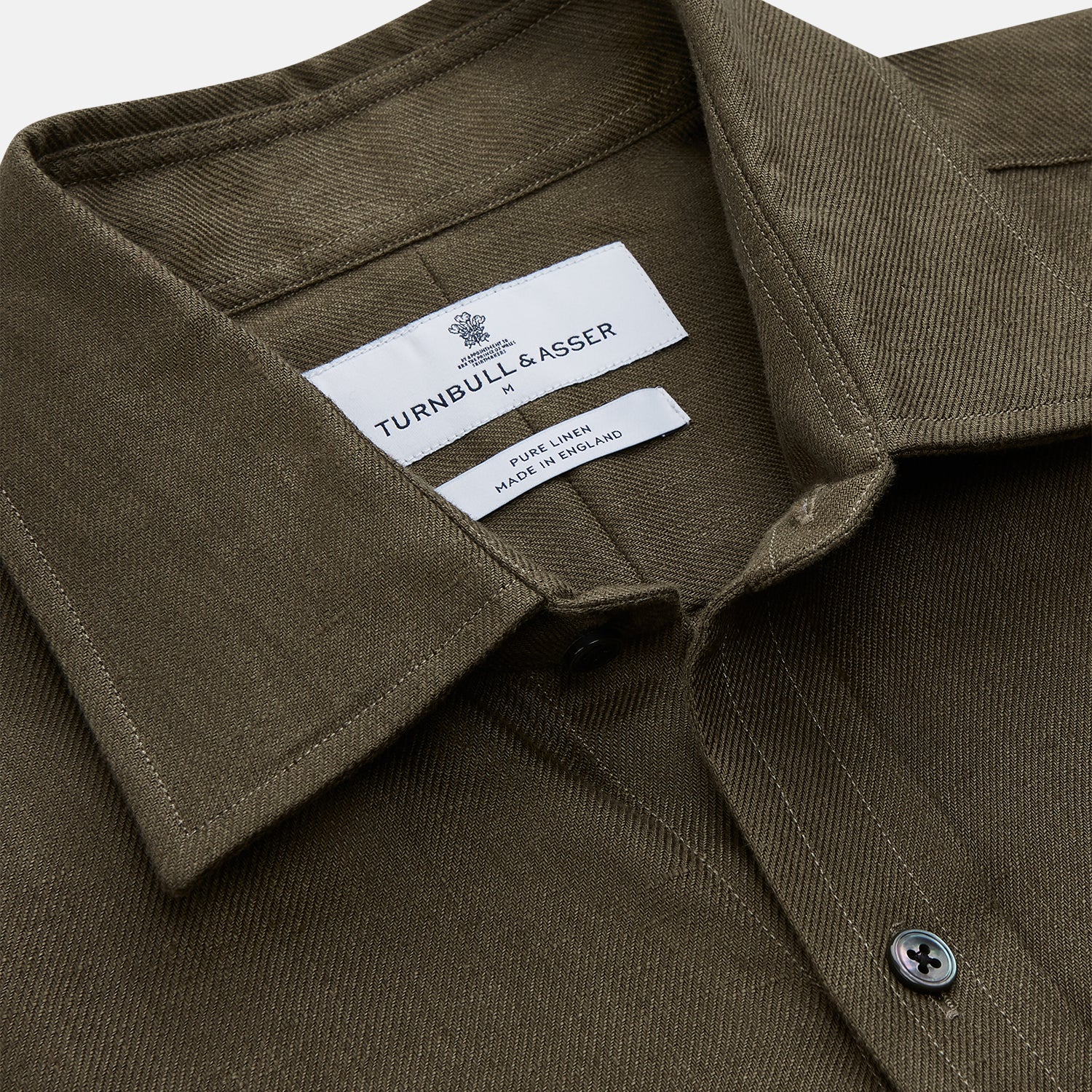 View 2 of product Khaki Green Linen Weekend Fit Langston Shirt