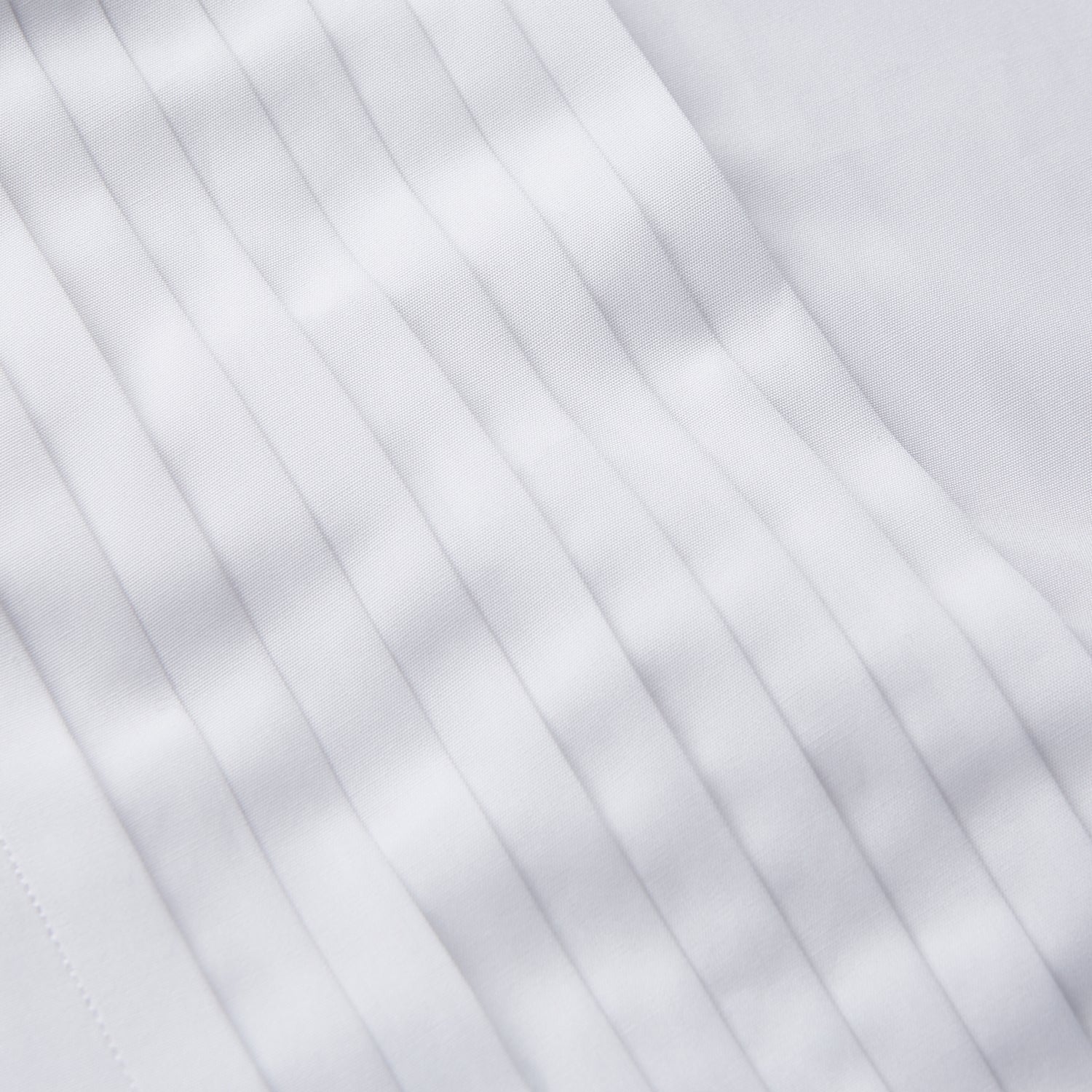 View 5 of product White Pleated Cotton Dress Shirt with T&A Collar and Double Cuffs
