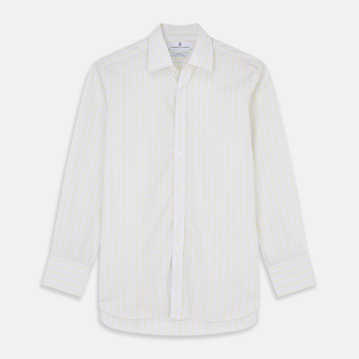 Yellow Multi Check Cotton Regular Fit Mayfair Shirt