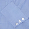 View 3 of product Blue Prince of Wales Check Shirt with T&A Collar and 3-Button Cuffs