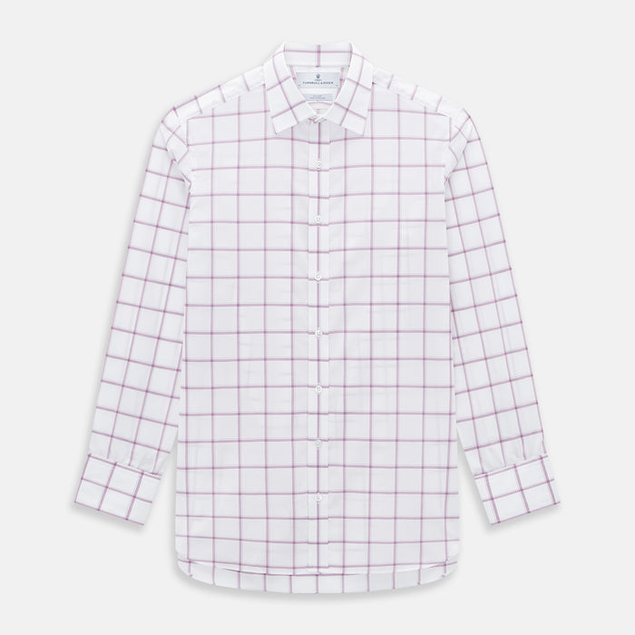 Antique Pink Grid Check Mayfair Shirt