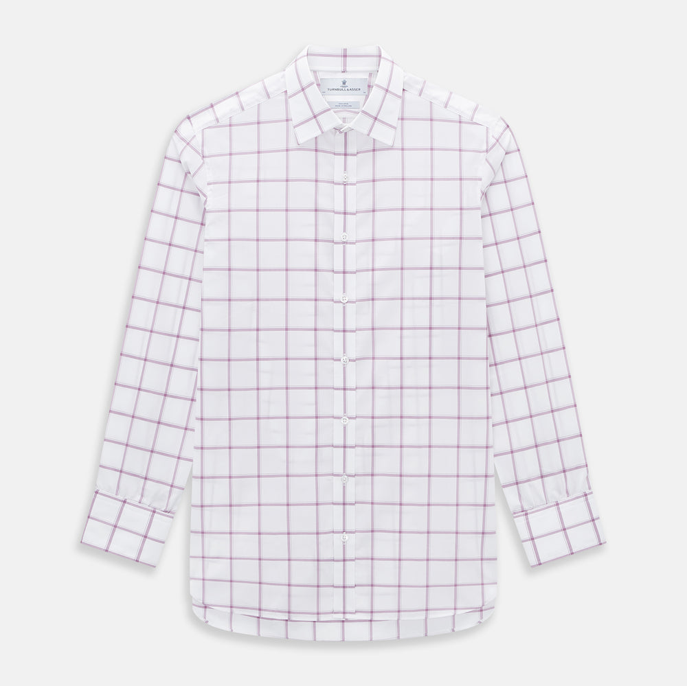 Antique Pink Grid Check Mayfair Shirt