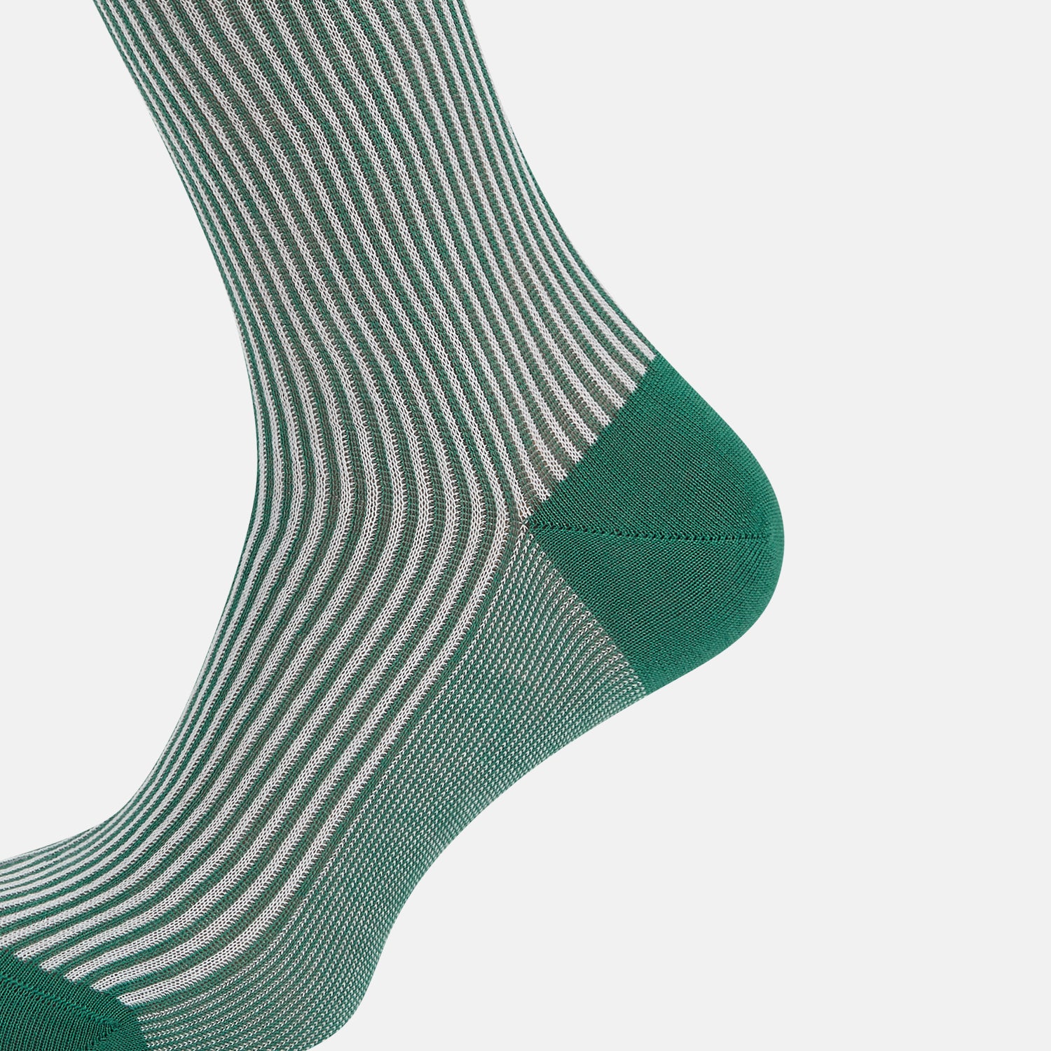 View 4 of product Melon Green/White Thin Striped Long Socks