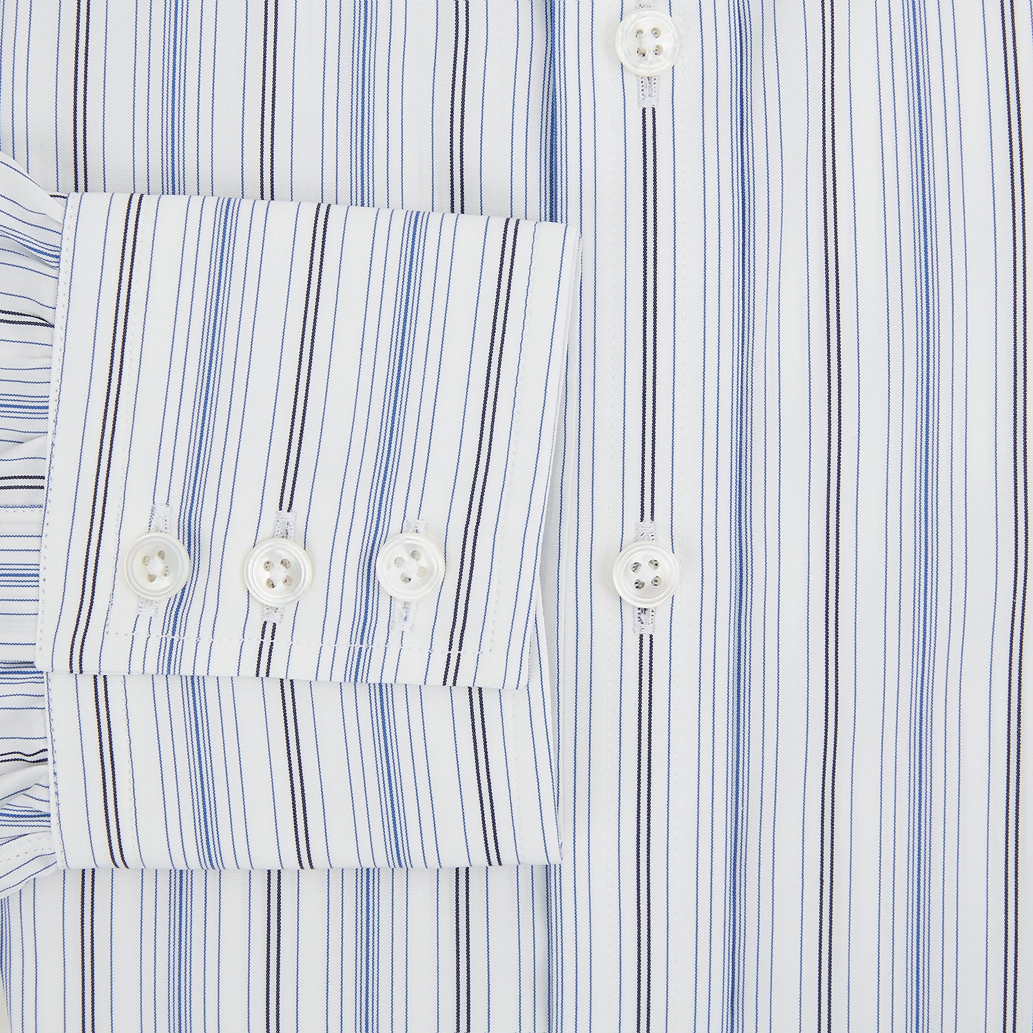 View 4 of product Navy and Blue Multi Stripe Mayfair Shirt