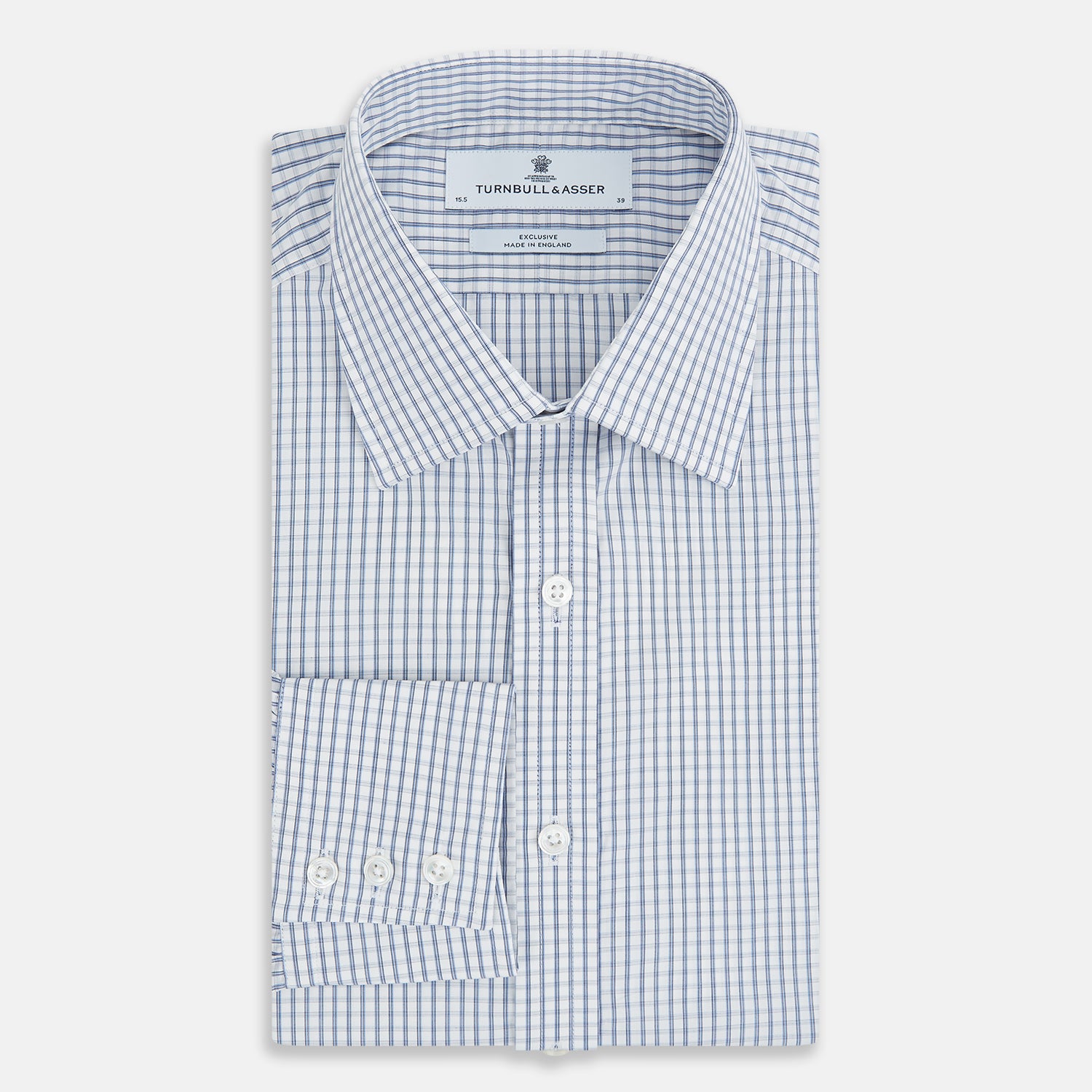 View 5 of product Blue Multi Tattersall Check Mayfair Shirt