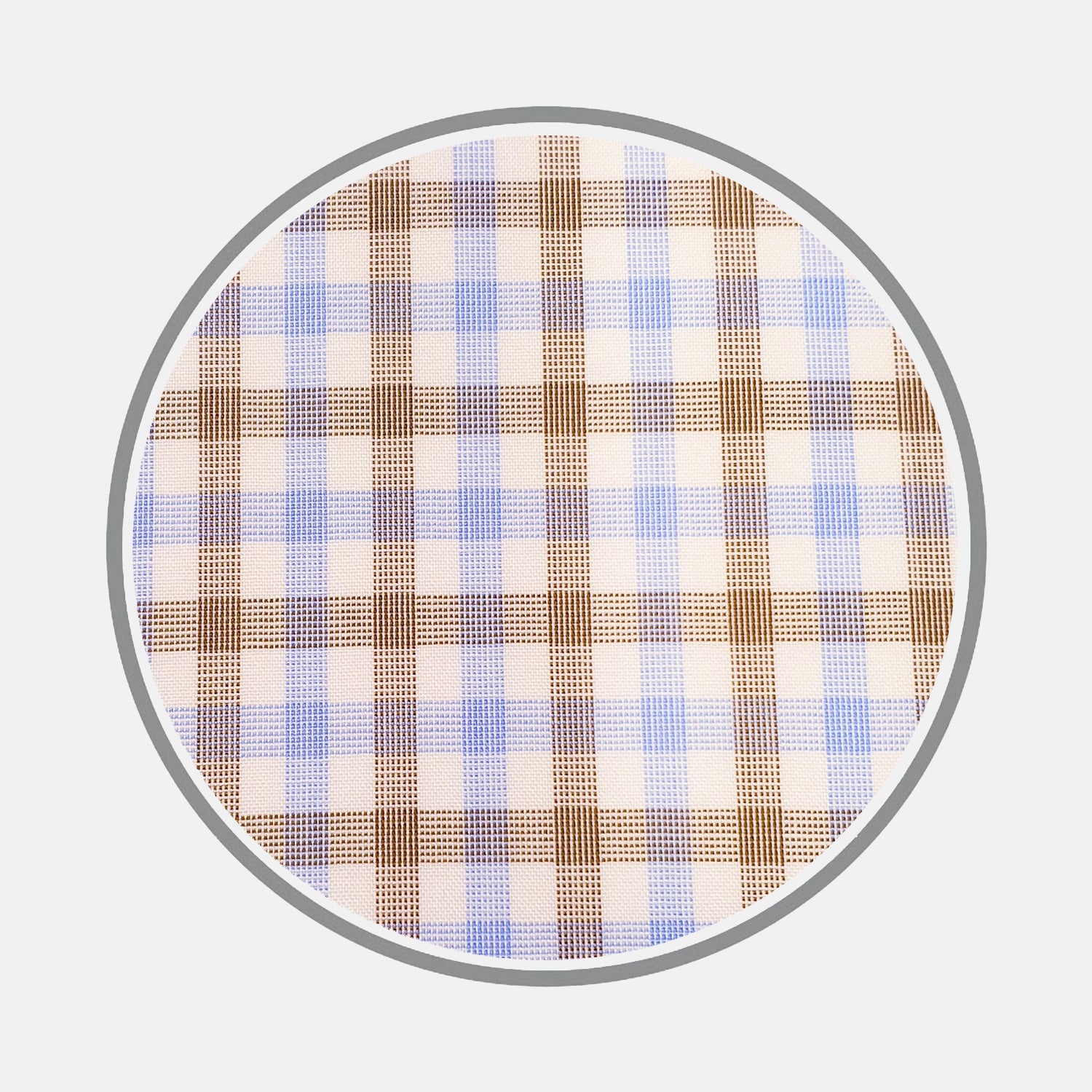 View 1 of product Blue and Brown Multi Check Cotton Fabric