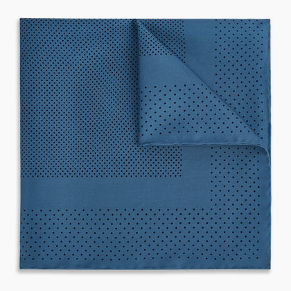 Blue Dot Silk Pocket Square Image 4
