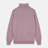 View 3 of product Lilac Heather Aubrey Cashmere Roll Neck Jumper