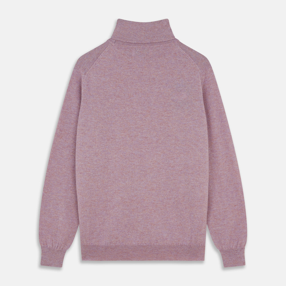 Lilac Heather Aubrey Cashmere Roll Neck Jumper