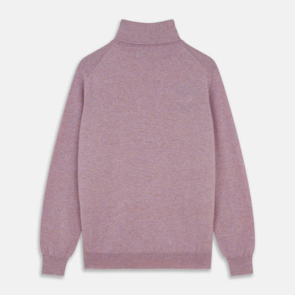 Lilac Heather Aubrey Cashmere Roll Neck Jumper Image 2
